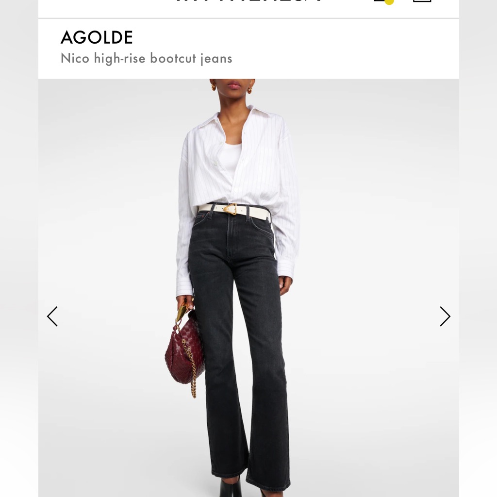 Agolde Black Nico High- Rise Bootcut Jeans